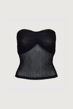 DOTTED MESH TUBE TOP