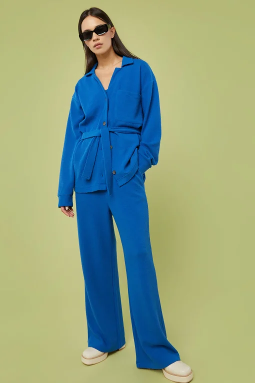 RIB-KNIT BUTTON UP TOP