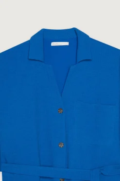 RIB-KNIT BUTTON UP TOP