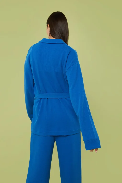 RIB-KNIT BUTTON UP TOP